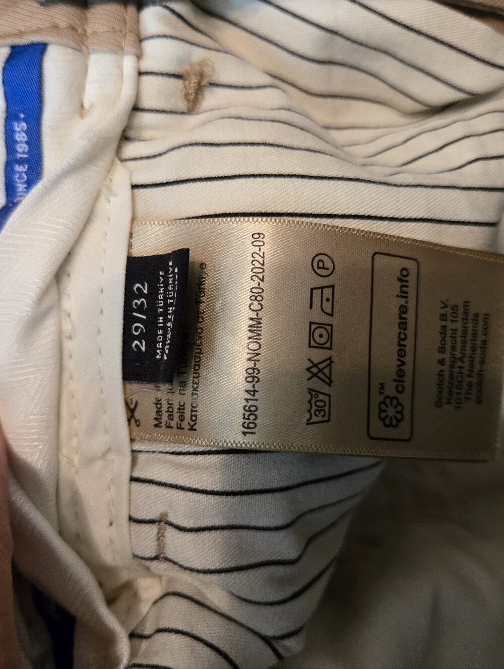 Scotch & Soda Tan Chino Pants with Branded Patch - Picture 10 of 16